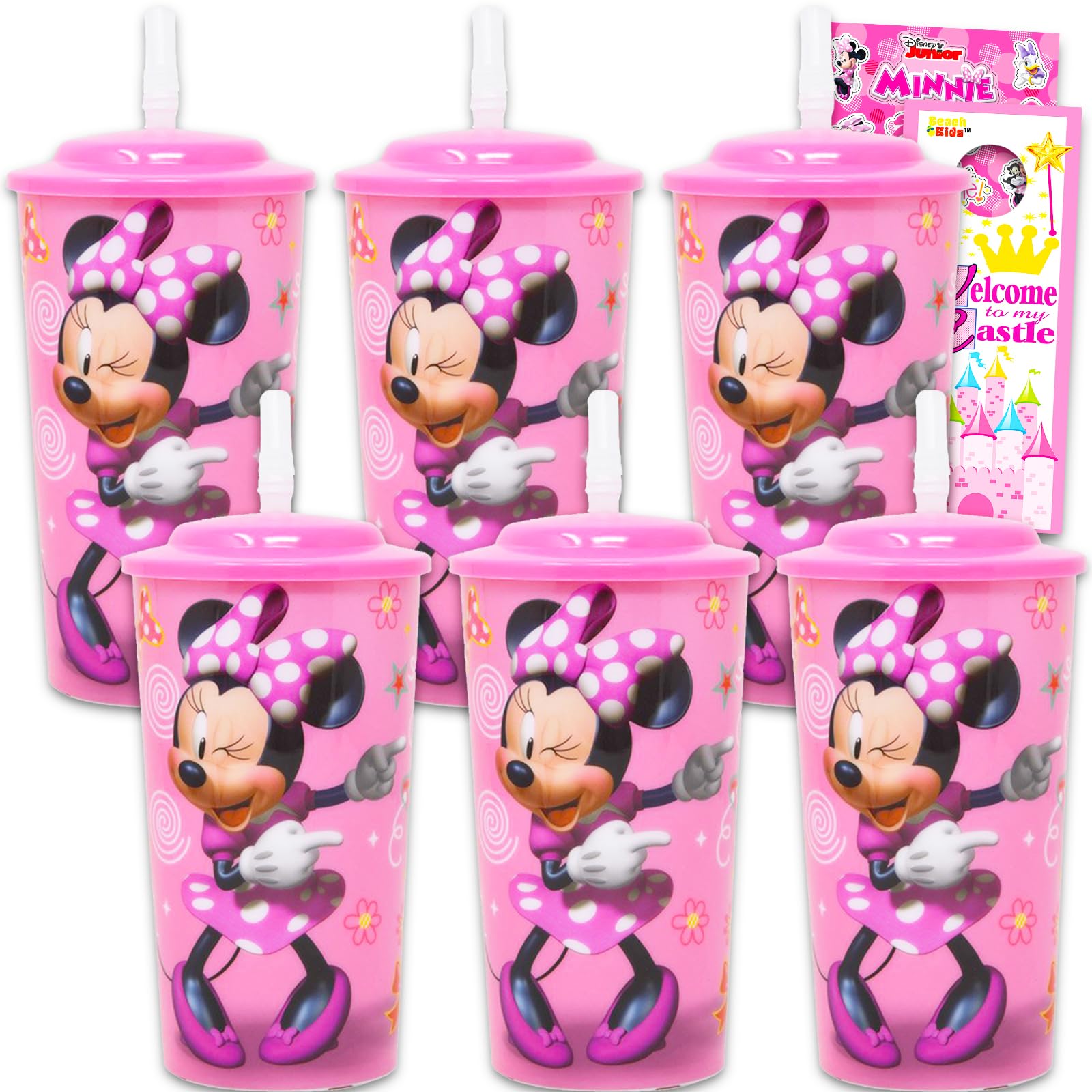Amazon.com: Disney Minnie Mouse Sippy Cup Set - 6 Pack Minnie